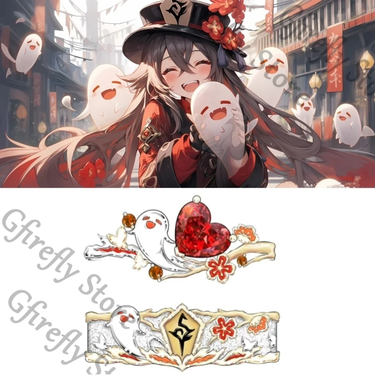 Circlet Genshin Impact Hu Tao Colleagues Craft Ring Series Cosplay High Quality Exquisite Couple Rings Anime Gift
Circlet Genshin Impact Hu Tao Colleagues Craft Ring Series Cosplay High Quality Exquisite Couple Rings Anime Gift