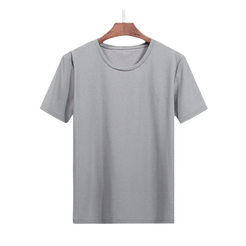 Summer Quick-drying Ultra-thin Ice Silk Short-sleeved Men's Mesh Silky Elastic Slim-fit Casual Sports Breathable T-shirt
Summer Quick-drying Ultra-thin Ice Silk Short-sleeved Men's Mesh Silky Elastic Slim-fit Casual Sports Breathable T-shirt