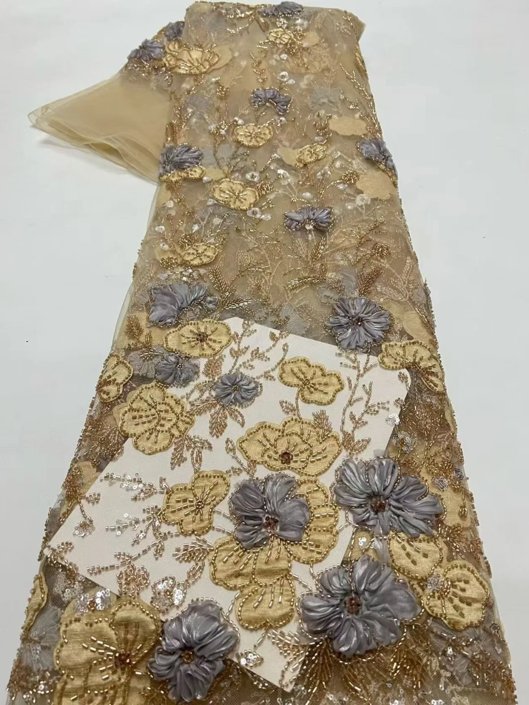 2026 High quality 3D Flower With Beads tube embroidery French mesh /Dress design, African Fabric Lace/Evening Dress,Party
2026 High quality 3D Flower With Beads tube embroidery French mesh /Dress design, African Fabric Lace/Evening Dress,Party