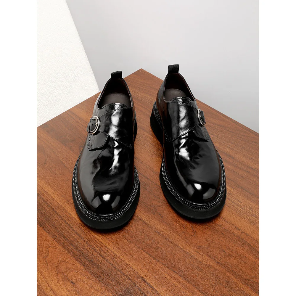 Genuine Calfskin Men's Business Casual Leather Shoes Premium Textured Buckle Thick Sole Formal Dress Shoes for Men
Genuine Calfskin Men's Business Casual Leather Shoes Premium Textured Buckle Thick Sole Formal Dress Shoes for Men