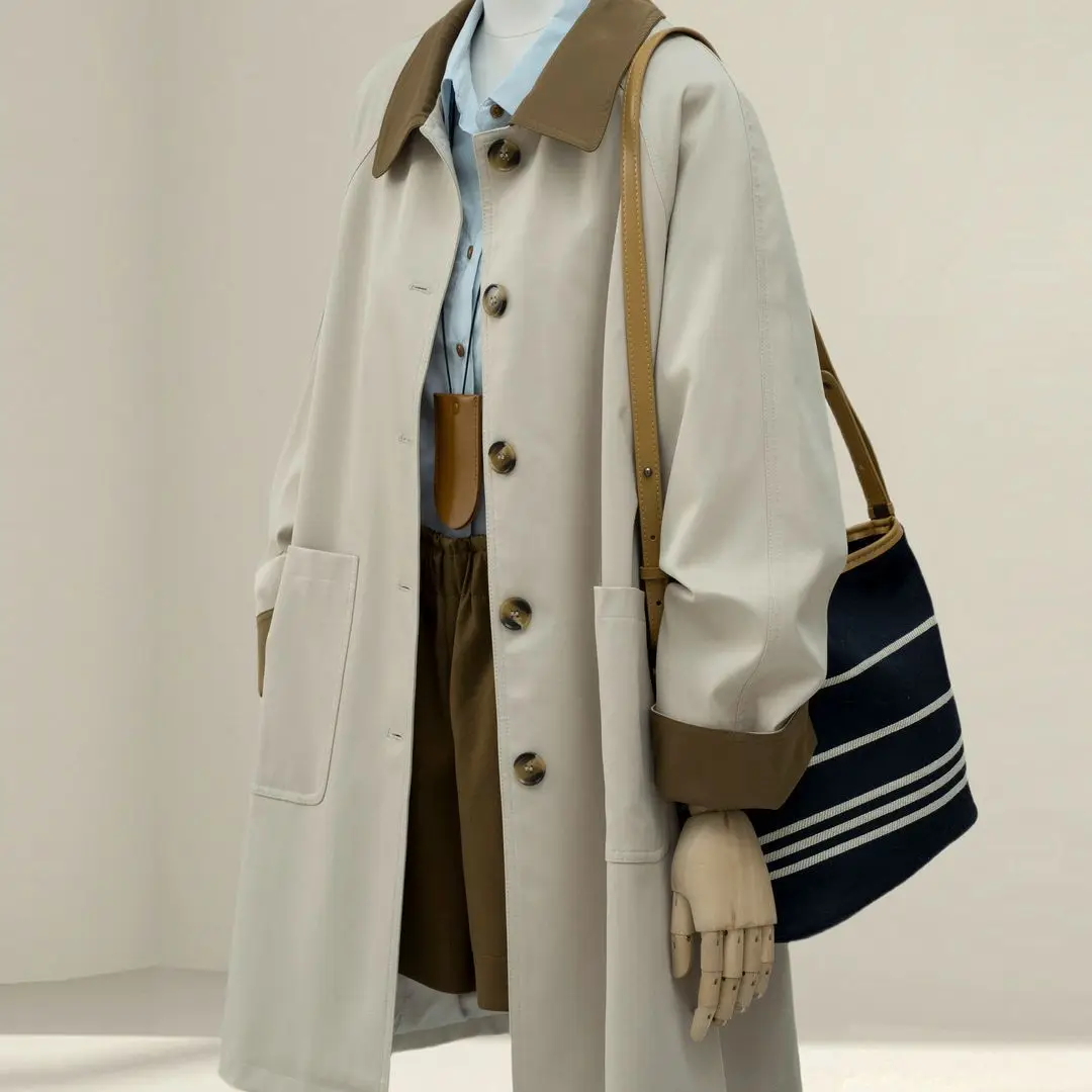 Spring Autumn Casual Windbreaker Version of The Long Windbreaker Top Korean Fashion Ladies Coats Jackets Women Trench Clothing
Spring Autumn Casual Windbreaker Version of The Long Windbreaker Top Korean Fashion Ladies Coats Jackets Women Trench Clothing