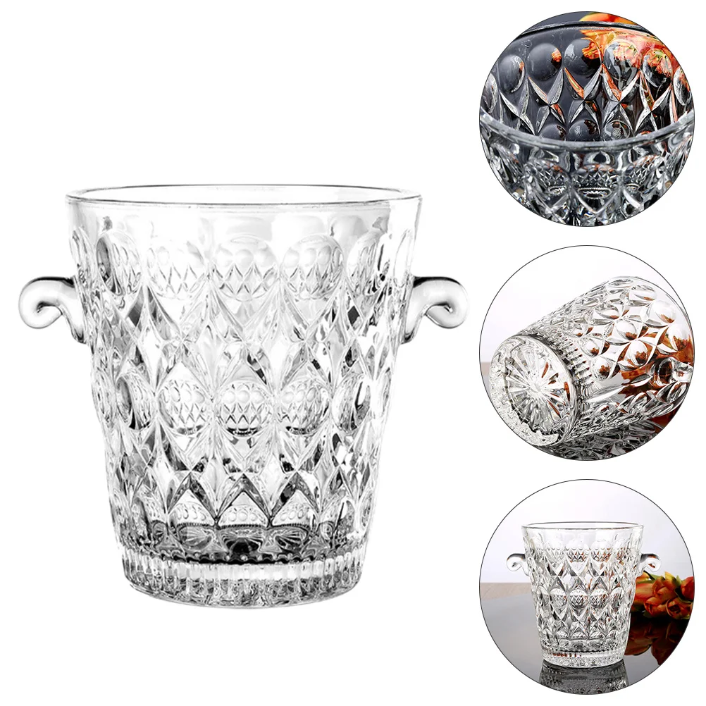 Creative Design Ice Bucket Glass Beverage Tub Party Wine Chiller Handles Clear Storage Holder KTV
Creative Design Ice Bucket Glass Beverage Tub Party Wine Chiller Handles Clear Storage Holder KTV