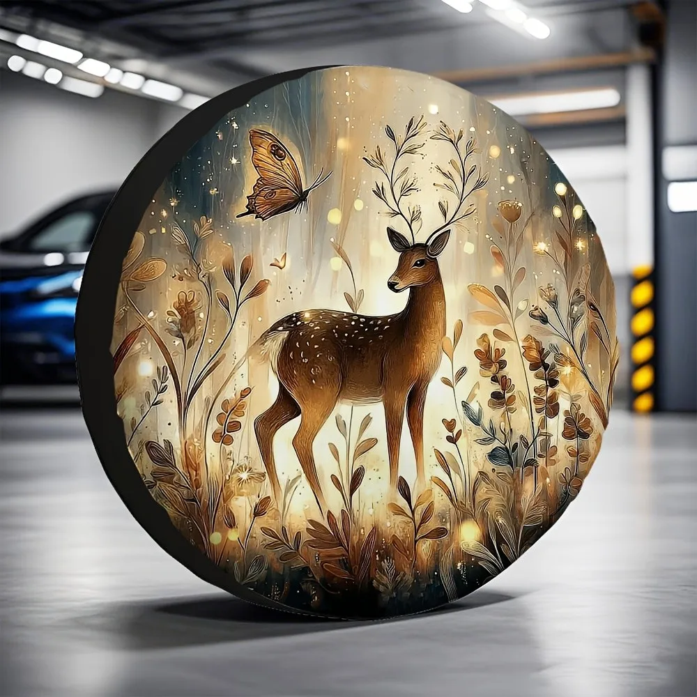 Forest Deer Butterfly Tire Cover Waterproof Polyester Spare Wheel Protector for SUV
Forest Deer Butterfly Tire Cover Waterproof Polyester Spare Wheel Protector for SUV