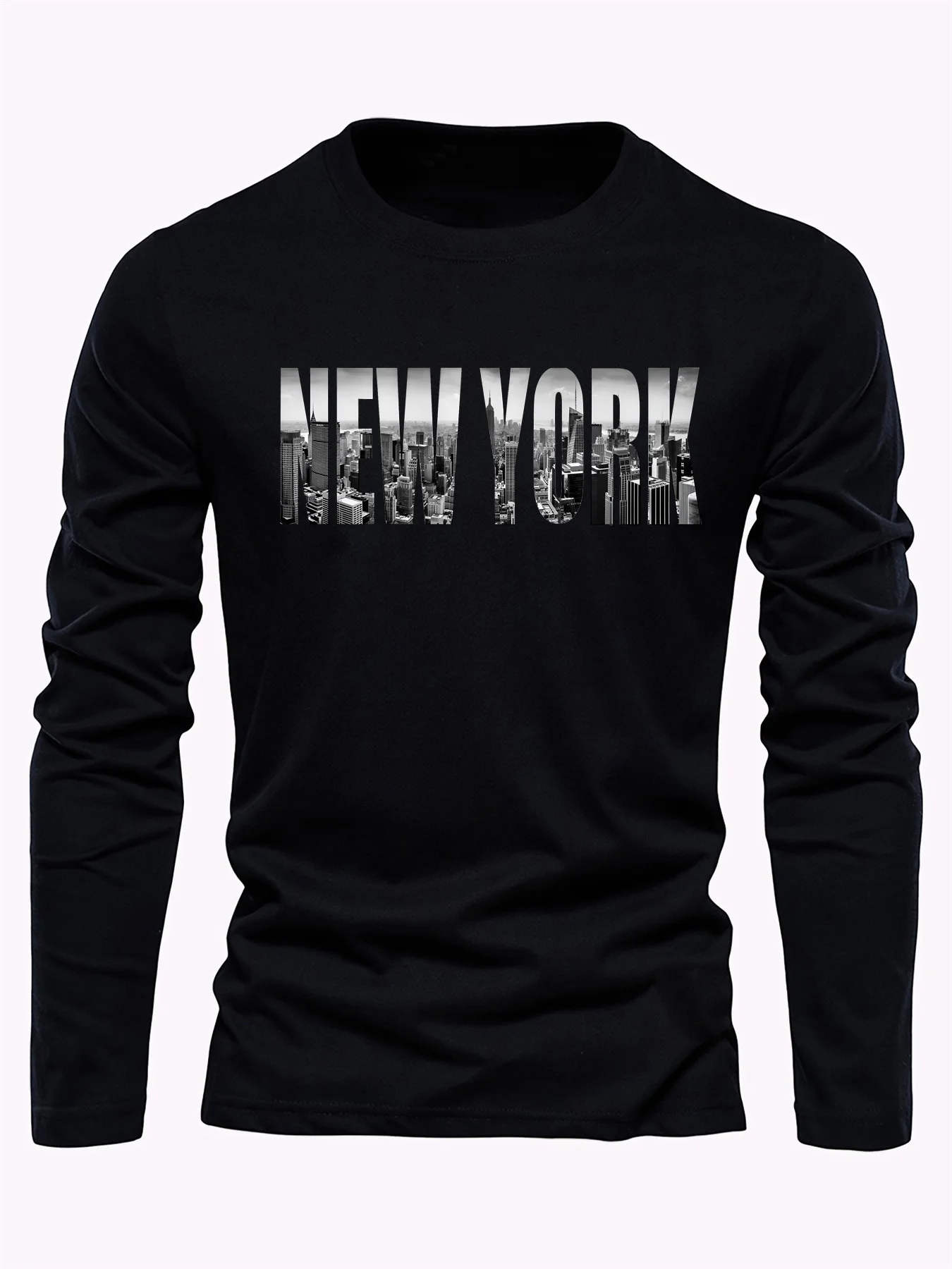 Trendy New York Letter Printed T Shirt For Men Casual Daily Tee Autumn Breathable O-neck Long Sleeve Street Classic Harajuku Top
Trendy New York Letter Printed T Shirt For Men Casual Daily Tee Autumn Breathable O-neck Long Sleeve Street Classic Harajuku Top