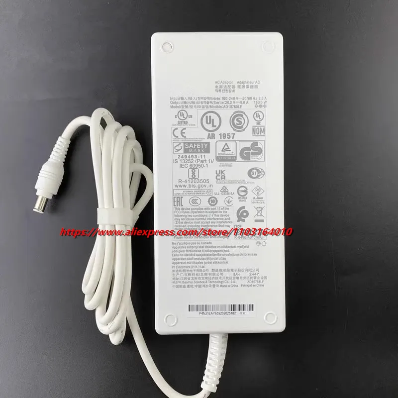 Оригинальное зарядное устройство переменного тока AD10760LF 20 В 9 А 180 Вт 6,5 × 4,4 мм адаптер для LG 27UP850K ADS-180KL-20-3 200180E источник питания монитора
Оригинальное зарядное устройство переменного тока AD10760LF 20 В 9 А 180 Вт 6,5 × 4,4 мм адаптер для LG 27UP850K ADS-180KL-20-3 200180E источник питания монитора