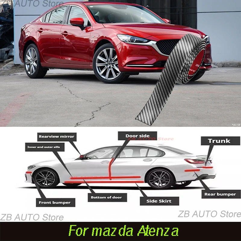 For Mazda Atenza Strong adhesive bumper strip, front and rear lip side skirts, collision and scratch resistant suitable
For Mazda Atenza Strong adhesive bumper strip, front and rear lip side skirts, collision and scratch resistant suitable
