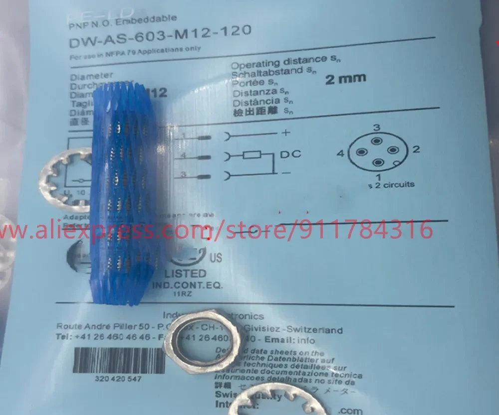 3pcs New High quality Contrinex proximity switch DW-AS-603-M18-120 DW-AS-613-M18-120
3pcs New High quality Contrinex proximity switch DW-AS-603-M18-120 DW-AS-613-M18-120