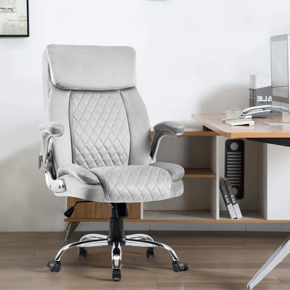 Office Chair, Executive Desk Chair, Computer Gaming Chair, Velvet Ergonomic Office Chair with Flip Up Armrest,Swivel Task Chair
Office Chair, Executive Desk Chair, Computer Gaming Chair, Velvet Ergonomic Office Chair with Flip Up Armrest,Swivel Task Chair