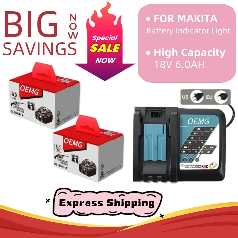 FOR Makita 18V 6.0Ah Battery:Pro-Grade 18V power,6.0Ah high capacity Recommended by store managers for industrial
FOR Makita 18V 6.0Ah Battery:Pro-Grade 18V power,6.0Ah high capacity Recommended by store managers for industrial