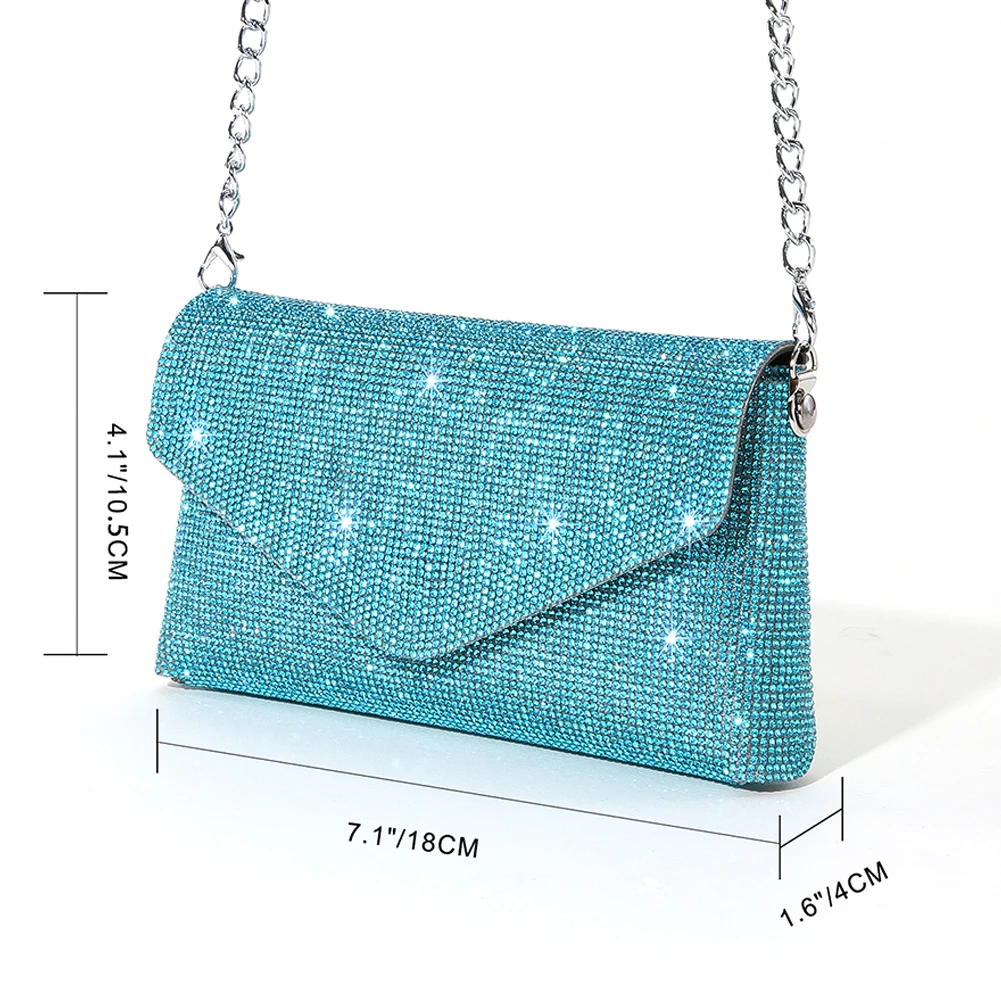 Chain Evening Clutch Bag Rhinestone Prom Shoulder Bag Elegant Gorgeous Exquisite Fashion Embellished Banquet Crossbody Pack
Chain Evening Clutch Bag Rhinestone Prom Shoulder Bag Elegant Gorgeous Exquisite Fashion Embellished Banquet Crossbody Pack