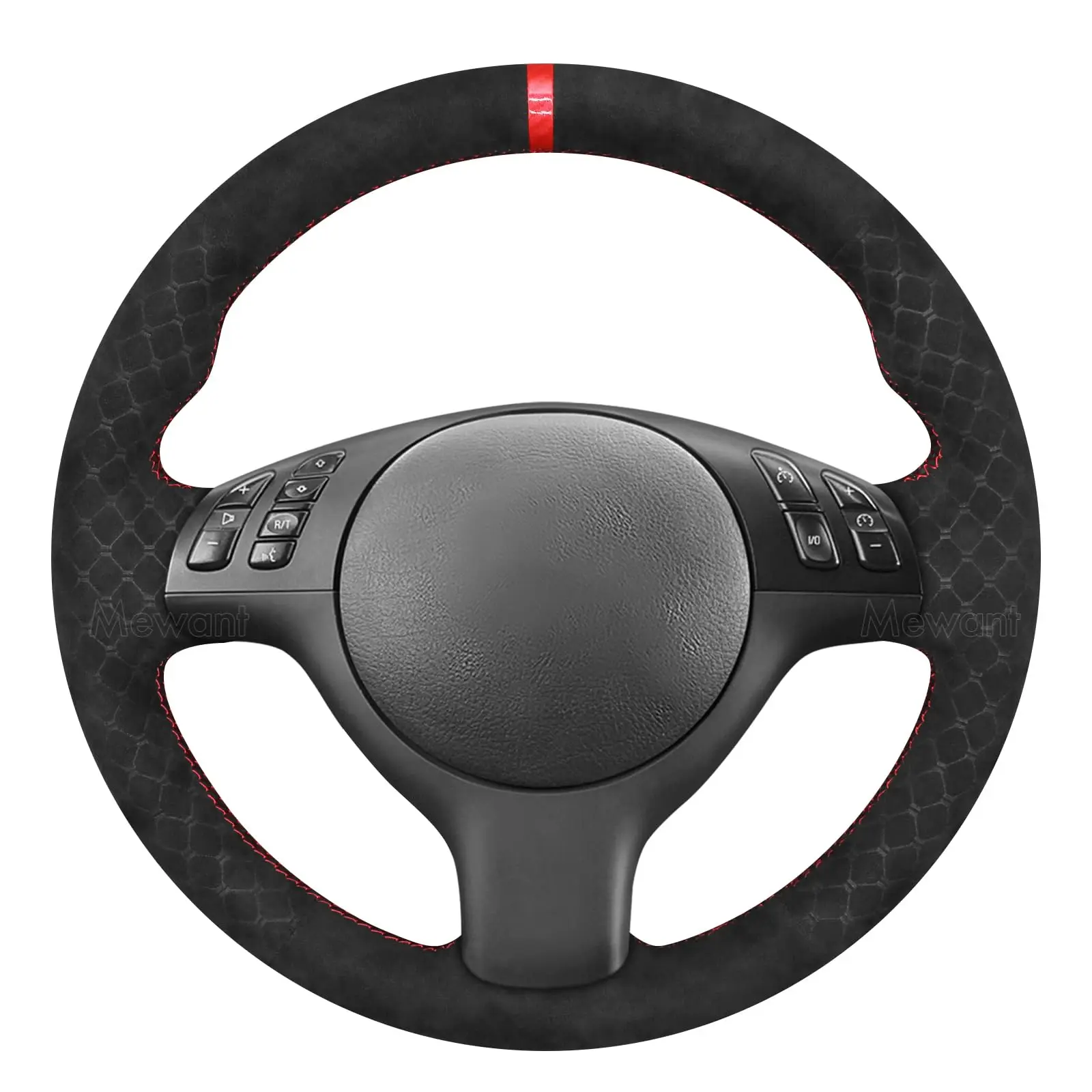 Black Suede Steering Wheel Cover With Red Stitching For E46 3 Series 2004–2005 And E39 5 Series 2002–2003
Black Suede Steering Wheel Cover With Red Stitching For E46 3 Series 2004–2005 And E39 5 Series 2002–2003