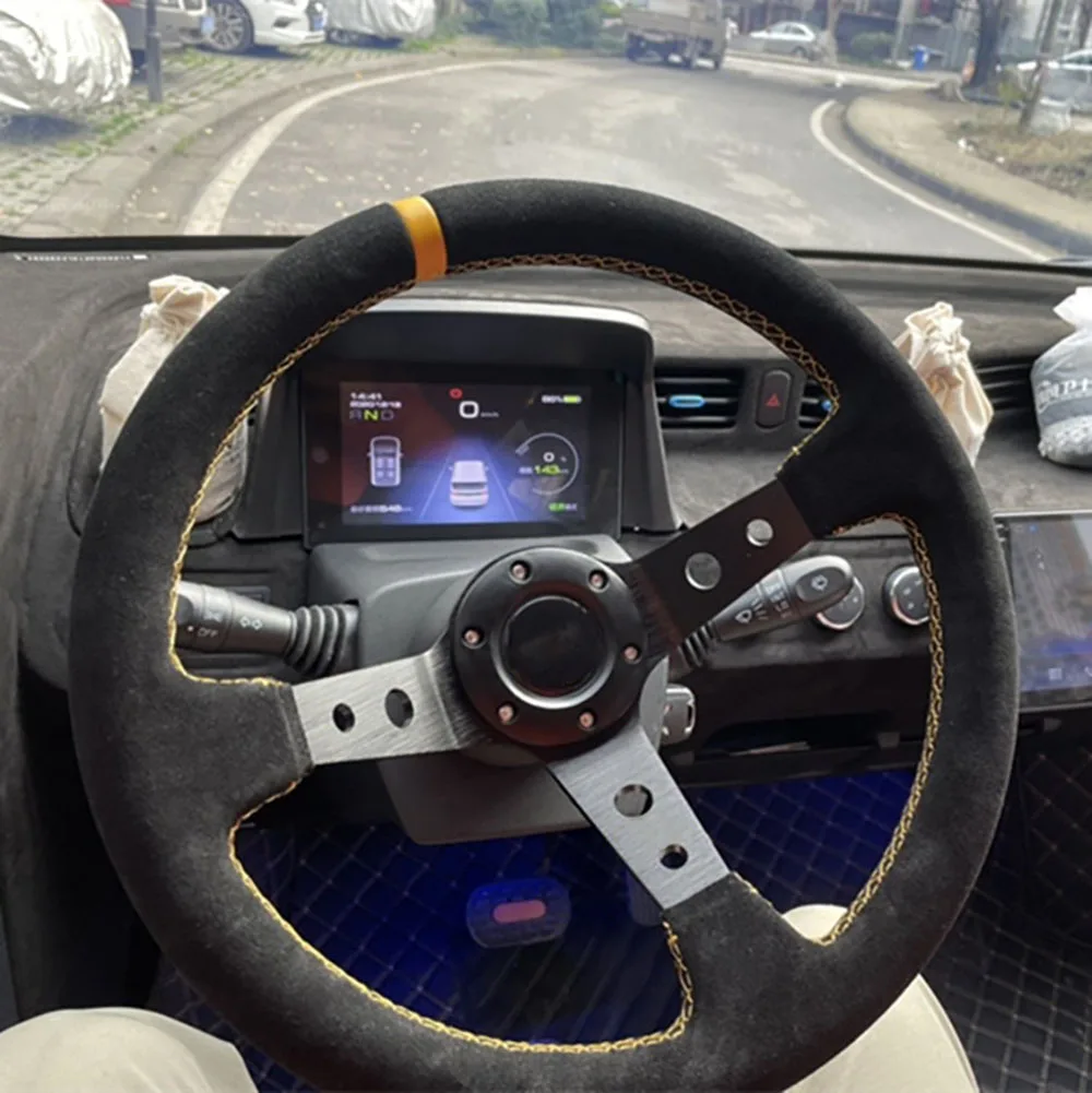 Car Modification 14 Inch Suede Steering Wheel Universal Racing Competition JDM Steering Wheel Volante For Golf VW BMW
Car Modification 14 Inch Suede Steering Wheel Universal Racing Competition JDM Steering Wheel Volante For Golf VW BMW