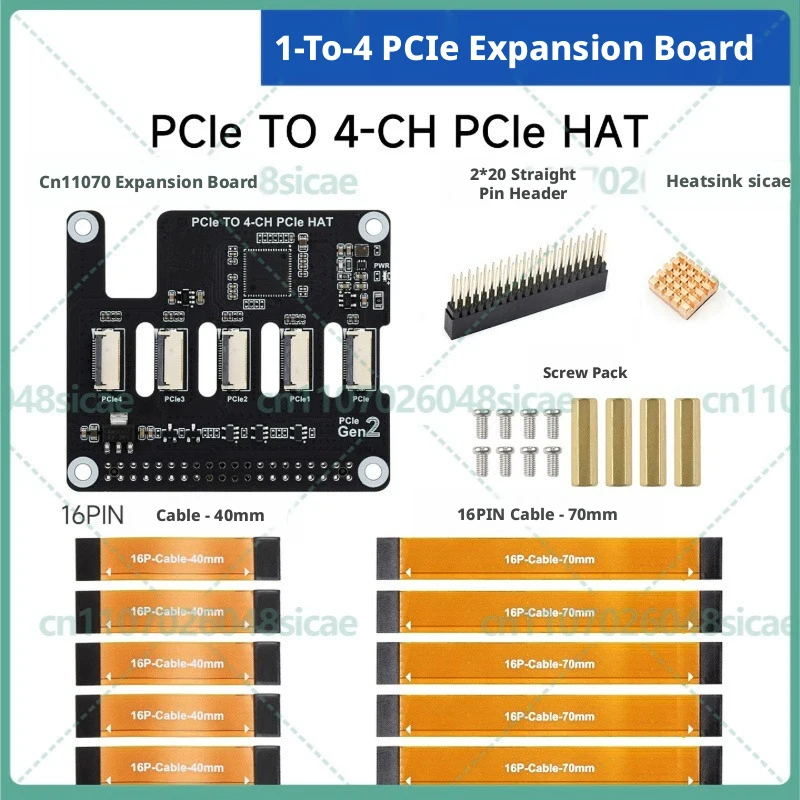 For Raspberry Pi 5 PCIe FFC 1 to 4 Expansion Board Multi HAT
For Raspberry Pi 5 PCIe FFC 1 to 4 Expansion Board Multi HAT