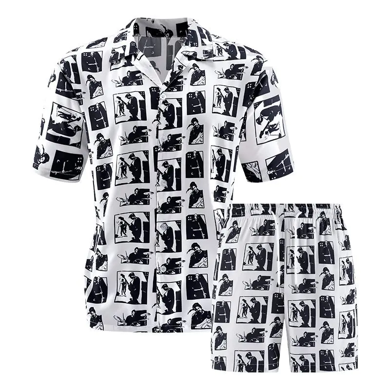 Summer 2026 Men's 3D Short Sleeve Shirt And Shorts Set Printed Cartoon Loose Fit Casual Wear Comfortable Cotton Blend
Summer 2026 Men's 3D Short Sleeve Shirt And Shorts Set Printed Cartoon Loose Fit Casual Wear Comfortable Cotton Blend
