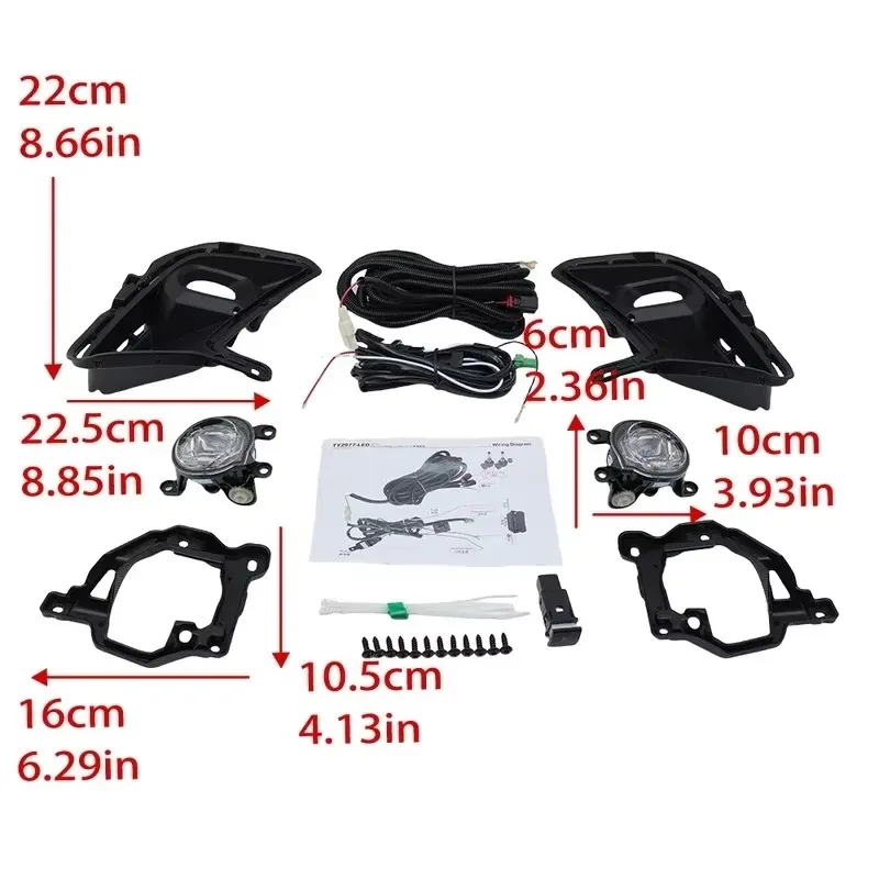 Popu For LED Fog Light White Light Cover Frame Switch Frame Wire Toyota Highlander Front Body Modification Accessories
Popu For LED Fog Light White Light Cover Frame Switch Frame Wire Toyota Highlander Front Body Modification Accessories