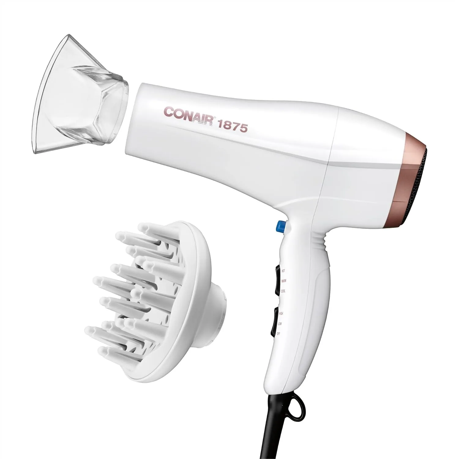 Double Ceramic Hair Dryer with Diffuser & Ionic Conditioning for Frizz-Free Shine, 3 Heat & 2 Speed Settings with Cold Shot
Double Ceramic Hair Dryer with Diffuser & Ionic Conditioning for Frizz-Free Shine, 3 Heat & 2 Speed Settings with Cold Shot