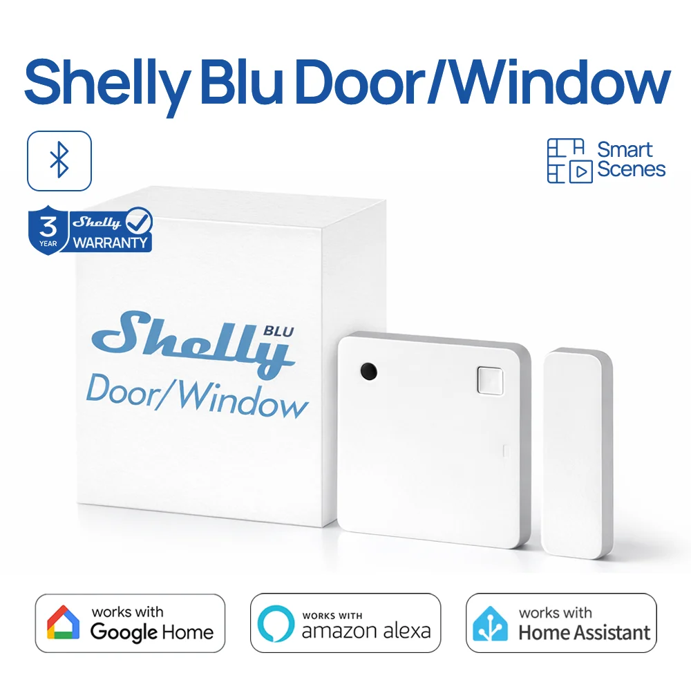 Shelly BLU Door/Window Bluetooth Smart Mini Door Sensor Entry Sensor Security Burglar Sensor Alarm Smart Life Alexa Google Home
Shelly BLU Door/Window Bluetooth Smart Mini Door Sensor Entry Sensor Security Burglar Sensor Alarm Smart Life Alexa Google Home