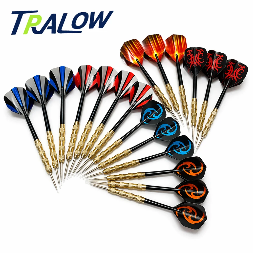 TRALOW Professional 18pcs Steel Tip Darts Set Knurled Grip Metal Barrel Dart Flights For Tournament Bar Home Dart Game Training
TRALOW Professional 18pcs Steel Tip Darts Set Knurled Grip Metal Barrel Dart Flights For Tournament Bar Home Dart Game Training