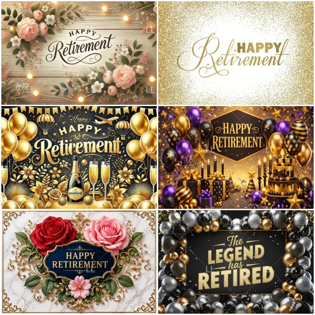 Happy Retirement Photography Background Black Gold Glitter Congratulations Party Supplies Backdrop Family Banner Decoration
Happy Retirement Photography Background Black Gold Glitter Congratulations Party Supplies Backdrop Family Banner Decoration