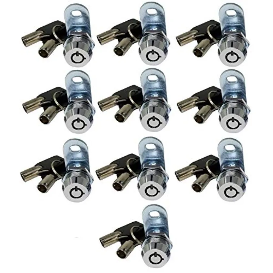 RV compartment storage lock for cabinets, tubular cam lock in chrome, 90 rotation, 5/8 length, keyed alike removable key, 10-pa
RV compartment storage lock for cabinets, tubular cam lock in chrome, 90 rotation, 5/8 length, keyed alike removable key, 10-pa