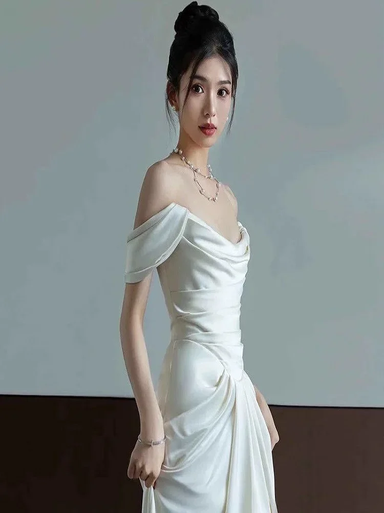 Best Selling No. 41 One Shoulder Evening Dress Simple Temperament Welcome Engagement Dress Women's Outer Dress
Best Selling No. 41 One Shoulder Evening Dress Simple Temperament Welcome Engagement Dress Women's Outer Dress