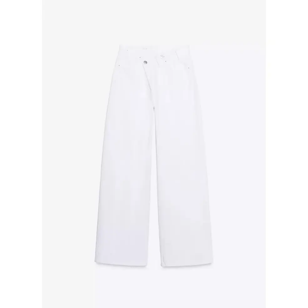 Весна-лето 202, асимметричные широкие джинсы с высокой талией, женские повседневные длинные брюки-бойфренды свободного покроя, синие джинсовые брюки
Весна-лето 202, асимметричные широкие джинсы с высокой талией, женские повседневные длинные брюки-бойфренды свободного покроя, синие джинсовые брюки