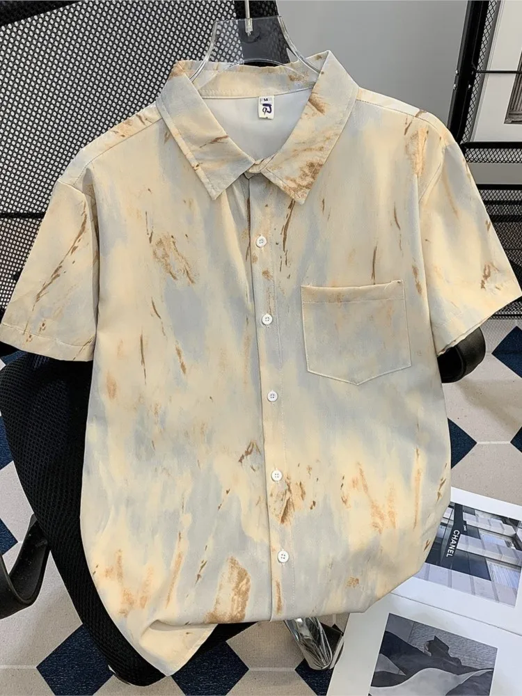Men's T-shirts And Tank Tops Printed Short Sleeves Menswear Clothing Color Colorful Shirt Casual Cardigan All-match Simple Style
Men's T-shirts And Tank Tops Printed Short Sleeves Menswear Clothing Color Colorful Shirt Casual Cardigan All-match Simple Style