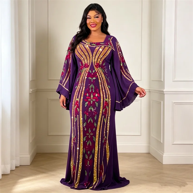 African Dresses for Women Plus Size Maxi Dress Luxury Chiffon Robe Muslim Abaya Dashiki Elegant Evening Wedding Party Clothing
African Dresses for Women Plus Size Maxi Dress Luxury Chiffon Robe Muslim Abaya Dashiki Elegant Evening Wedding Party Clothing