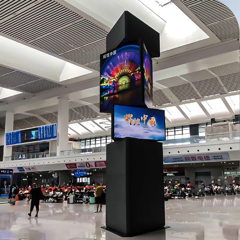Airport Indoor Three-Sided Rotating LED Display Screen Three-Sided Flip LED Electronic Screen Triangular LED Rotating Screen
Airport Indoor Three-Sided Rotating LED Display Screen Three-Sided Flip LED Electronic Screen Triangular LED Rotating Screen
