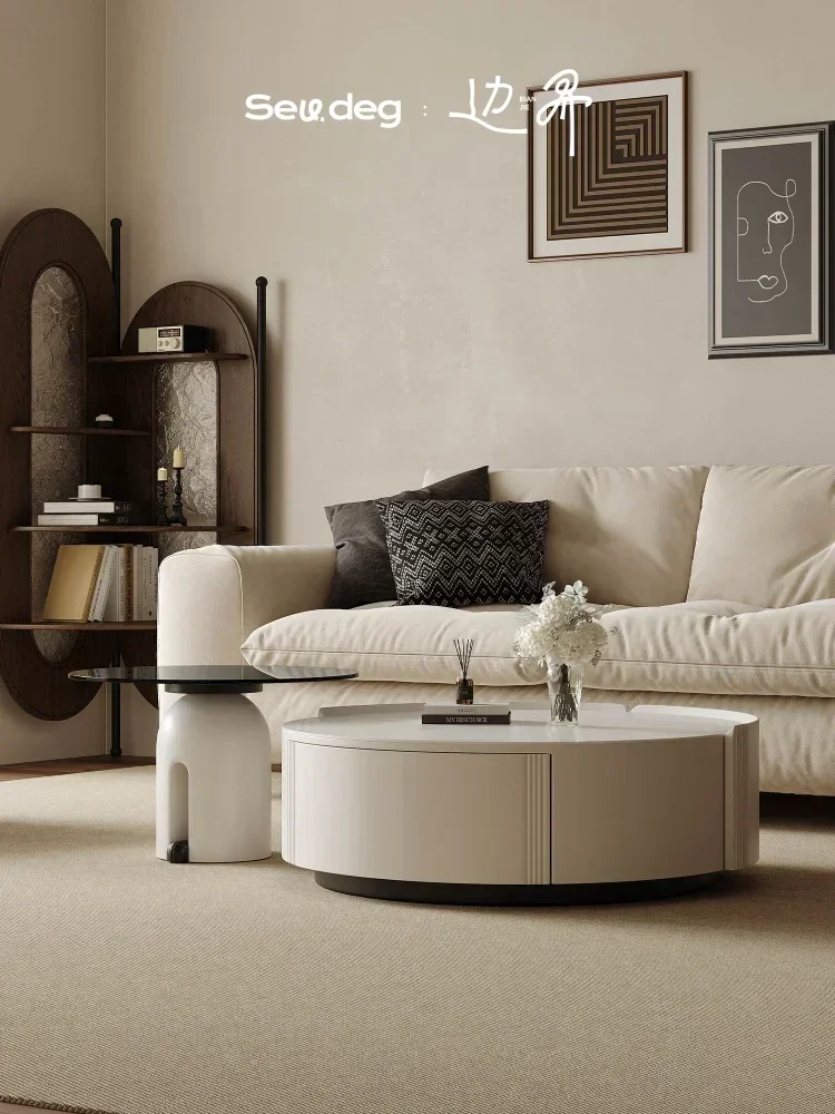 TAO Stone Plate Coffee Table Small Apartment Modern Minimalist Designer round White Coffee Table Combination
TAO Stone Plate Coffee Table Small Apartment Modern Minimalist Designer round White Coffee Table Combination