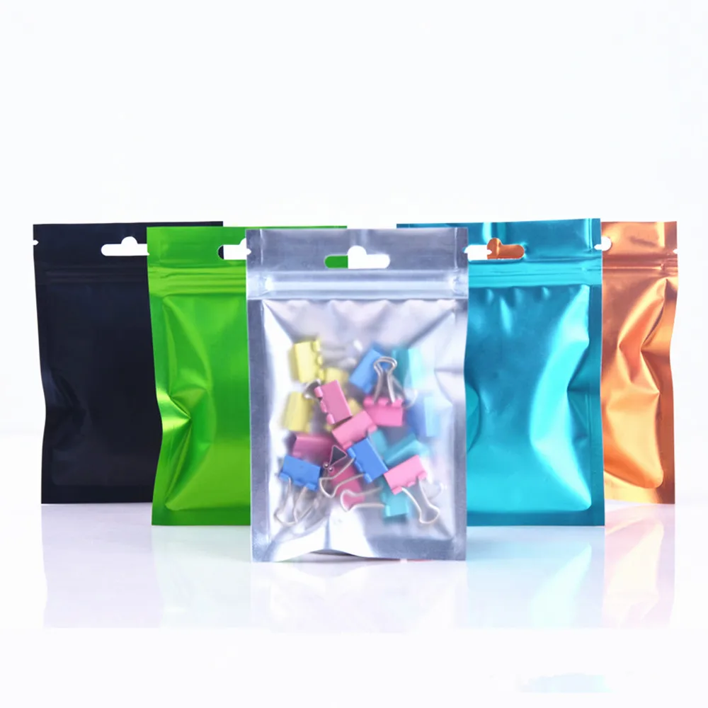 100pcs Matt Finish Various Colored Aluminum Foil Zip Lock Bags with Clear Front, Zipper Resealable Gift Pouches with Hang Holes
100pcs Matt Finish Various Colored Aluminum Foil Zip Lock Bags with Clear Front, Zipper Resealable Gift Pouches with Hang Holes
