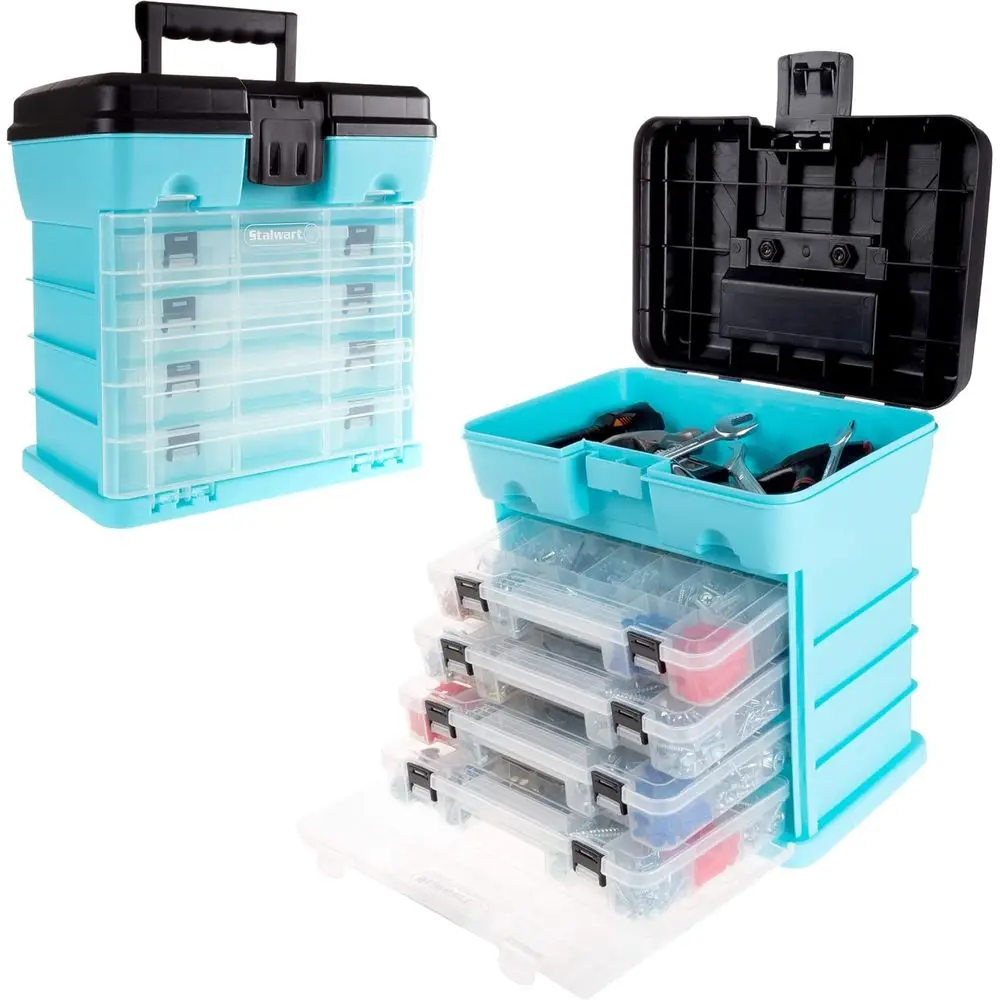 Portable Tool Box - Small Parts Organizer with Drawers and Customizable Compartments for Hardware, Tackle, Beads, or Crafts by (
Portable Tool Box - Small Parts Organizer with Drawers and Customizable Compartments for Hardware, Tackle, Beads, or Crafts by (