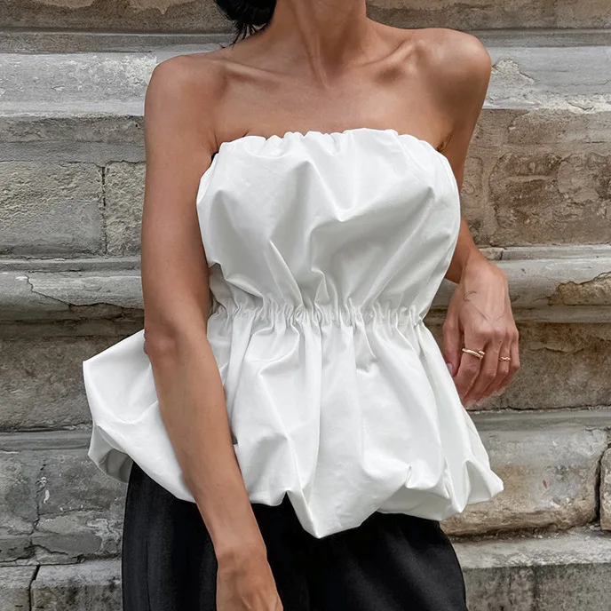 White cotton outer tube top small vest female fashion sexy temperament
White cotton outer tube top small vest female fashion sexy temperament