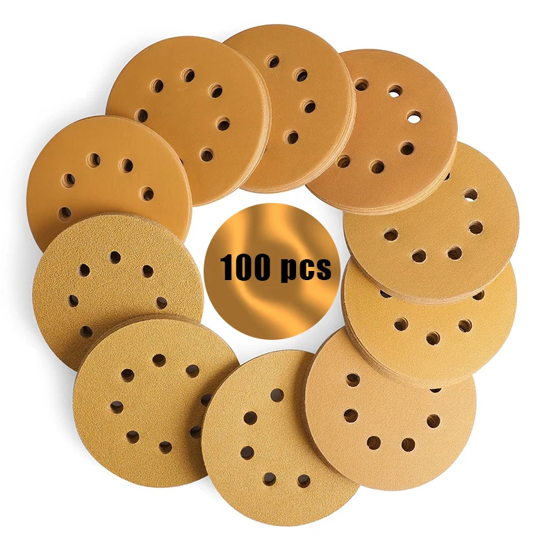 100 Pcs Yellow Sanding Discs Assorted Grits 8 Holes 5Inch Sanding Disc Abrasive Tools Hook Loop Sandpaper Loop Sanding Disc
100 Pcs Yellow Sanding Discs Assorted Grits 8 Holes 5Inch Sanding Disc Abrasive Tools Hook Loop Sandpaper Loop Sanding Disc
