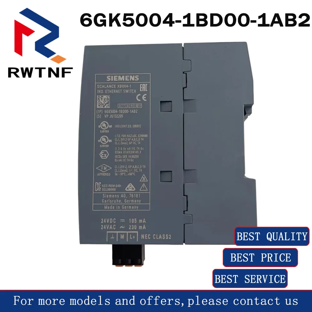 Brand New Genuine 6GK5004-1BD00-1AB2 SIEMENS Optical-electrical switch,100% original warehouse stock
Brand New Genuine 6GK5004-1BD00-1AB2 SIEMENS Optical-electrical switch,100% original warehouse stock