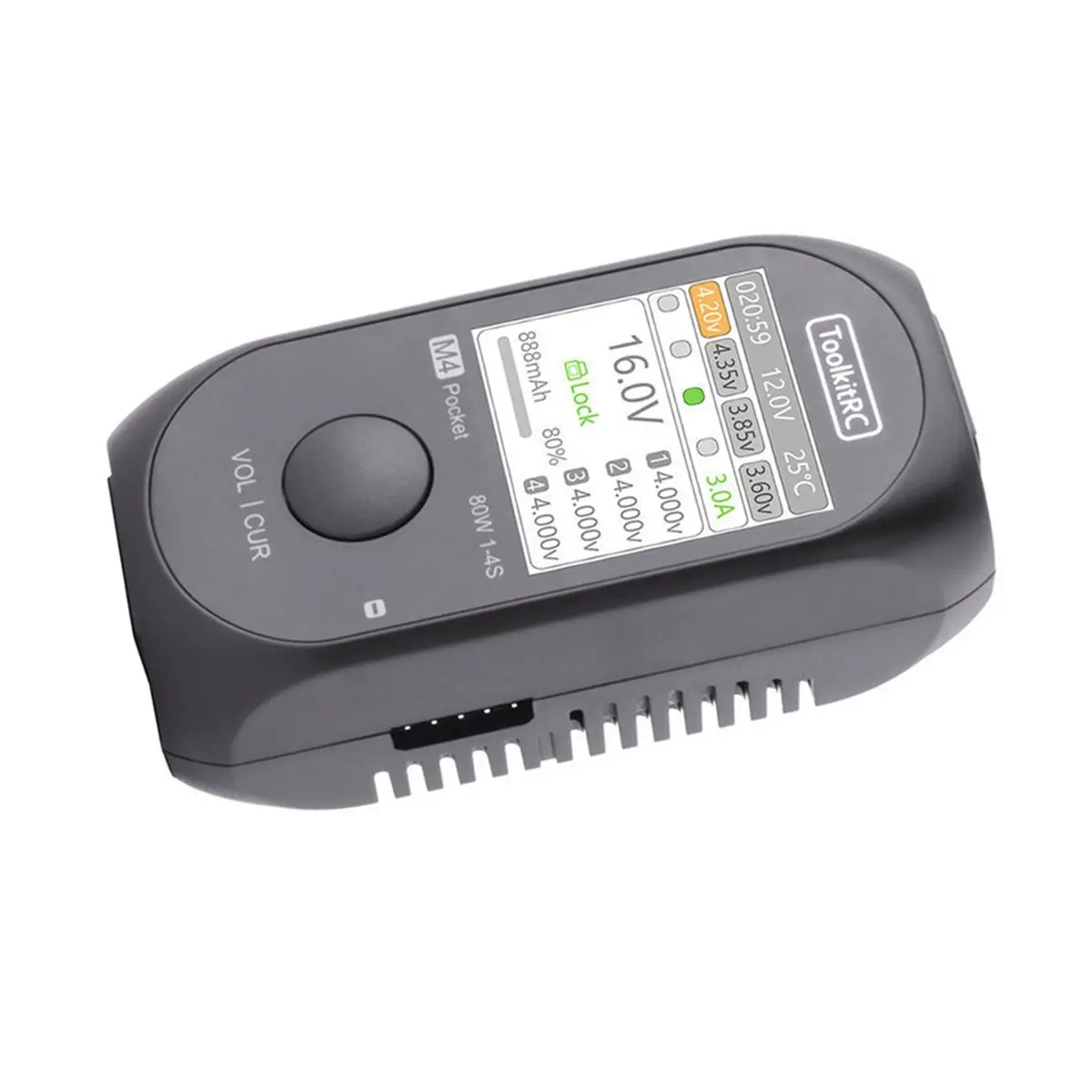 Зарядное устройство N94R ToolkitRC M4Pocket 80W 5A Smart Balanced Charger с выходом USB-C XT30 XT60 для быстрой зарядки LiPo аккумуляторов 1-4S
Зарядное устройство N94R ToolkitRC M4Pocket 80W 5A Smart Balanced Charger с выходом USB-C XT30 XT60 для быстрой зарядки LiPo аккумуляторов 1-4S