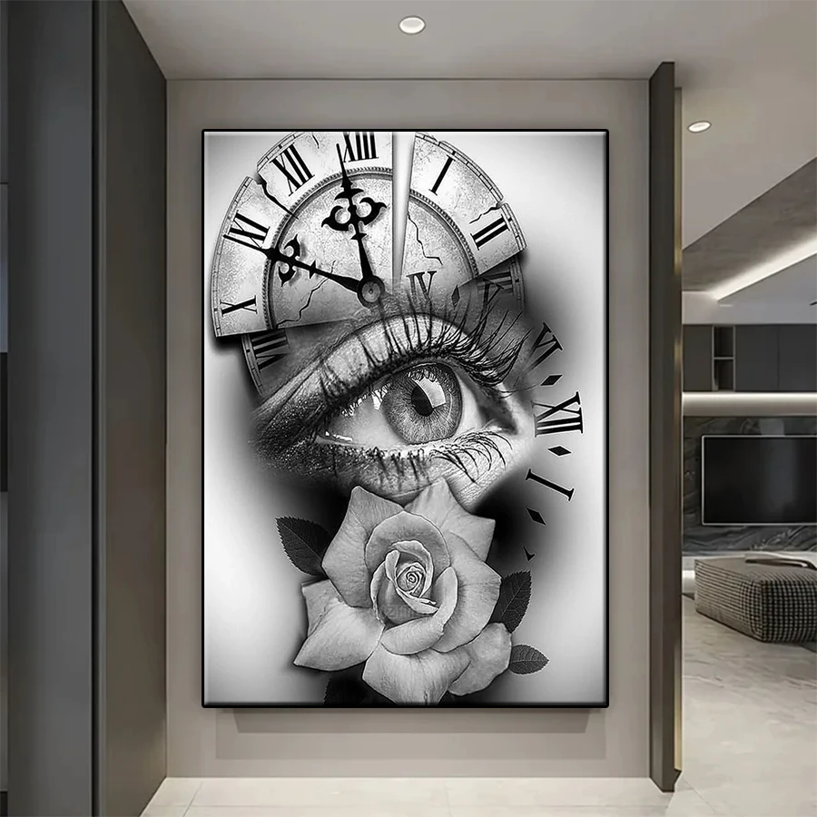 Алмазная вышивка абстрактное черно-белое искусство часы глаза роза полная алмазная мозаика художественная живопись вышивка крестиком Настенный декор
Алмазная вышивка абстрактное черно-белое искусство часы глаза роза полная алмазная мозаика художественная живопись вышивка крестиком Настенный декор