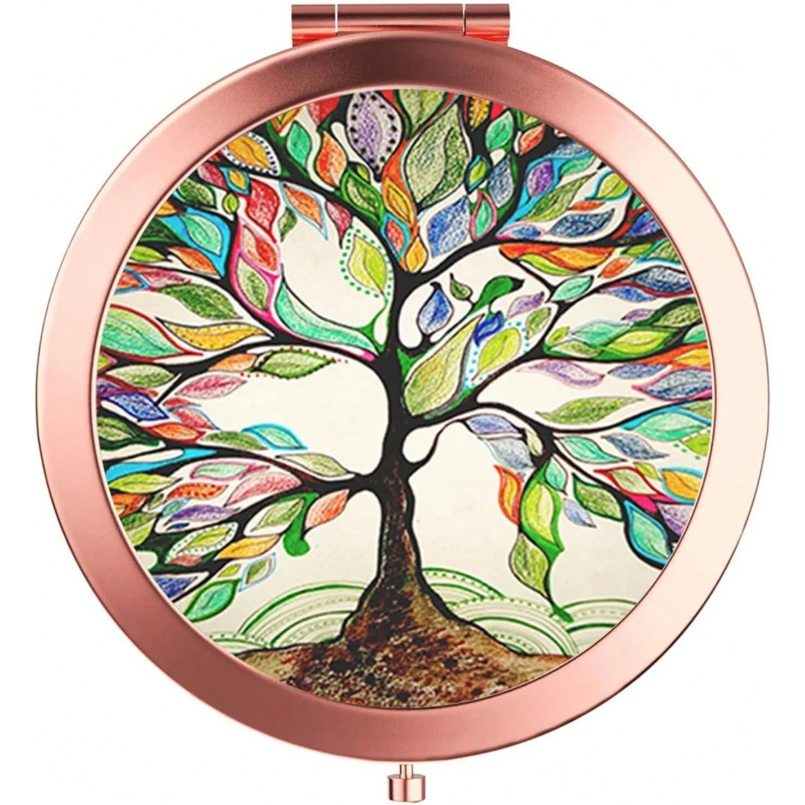 Compact Mirror Round Rose Gold Makeup Mirror Folding Mini Pocket Mirror Portable Hand Mirror For Woman Mother Kids Great Gift (Life Tree)
Compact Mirror Round Rose Gold Makeup Mirror Folding Mini Pocket Mirror Portable Hand Mirror For Woman Mother Kids Great Gift (Life Tree)