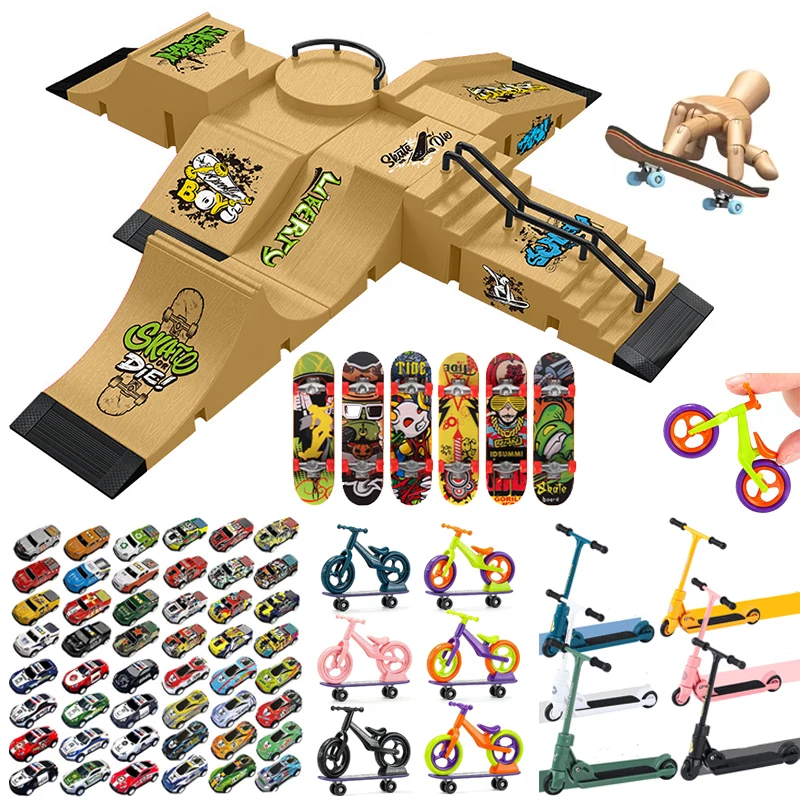 DIY Finger Skateboard Deck Ramp Set Model Mini Finger Scooter Bicycle Cars Toy Party Games Finger Training for Kids Gifts Adult
DIY Finger Skateboard Deck Ramp Set Model Mini Finger Scooter Bicycle Cars Toy Party Games Finger Training for Kids Gifts Adult