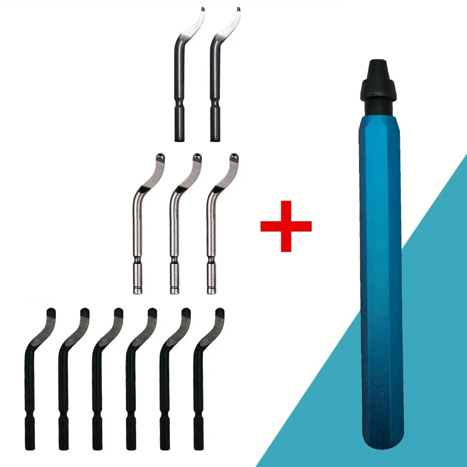 LUBATOOL Deburring Tool with 11 HSS Steel Blades, 360 Degree Rotary Head Deburring Tool for Metal Resin Plastic 3D Printing Wood
LUBATOOL Deburring Tool with 11 HSS Steel Blades, 360 Degree Rotary Head Deburring Tool for Metal Resin Plastic 3D Printing Wood