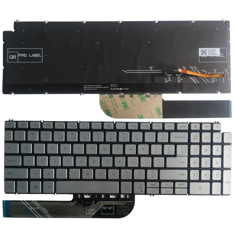 NEW US laptop keyboard FOR DELL Inspiron 7591 7590 7500 P90F P83F Latitude 3510 e3510c silver with backlight No frame
NEW US laptop keyboard FOR DELL Inspiron 7591 7590 7500 P90F P83F Latitude 3510 e3510c silver with backlight No frame