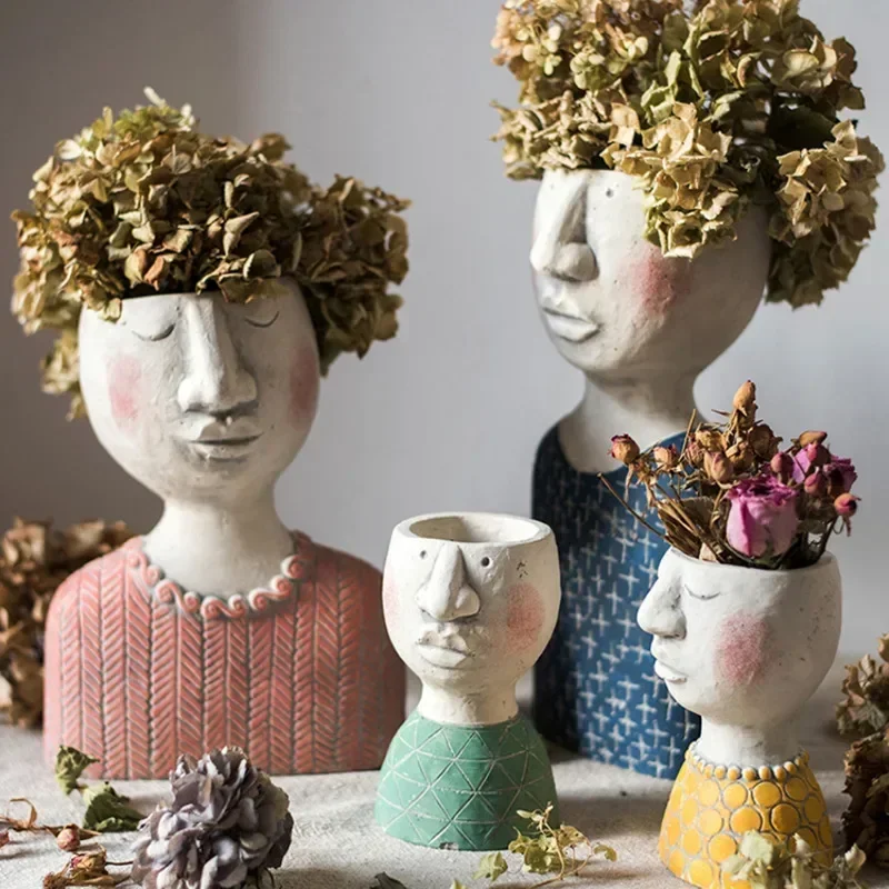 Creative Art Portrait Sculpture Plant Pot American Pastoral Style Concrete Succulent Flower Pots Perfect for Garden Shelves
Creative Art Portrait Sculpture Plant Pot American Pastoral Style Concrete Succulent Flower Pots Perfect for Garden Shelves