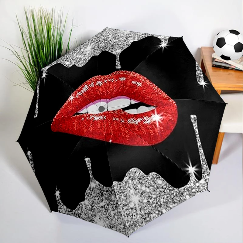 1PC Diamond Red Lips Umbrella Automatic Open/close, Sturdy Iron Frame & 8-Rib Struct, Umbrella for Women & Men, Christmas Gifts
1PC Diamond Red Lips Umbrella Automatic Open/close, Sturdy Iron Frame & 8-Rib Struct, Umbrella for Women & Men, Christmas Gifts