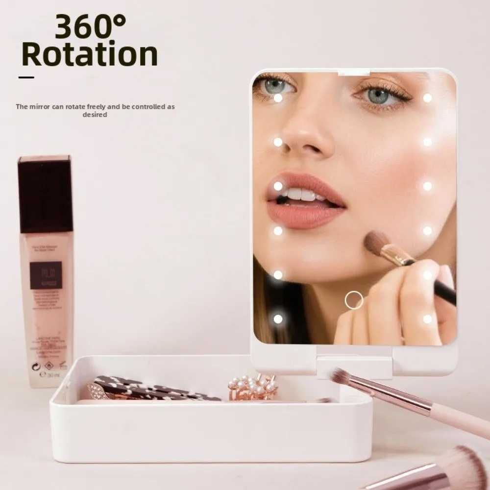 Compact Travel LED Makeup Mirror Case Foldable Touch Control Portable Vanity Mirror Multifunctional Rechargeable
Compact Travel LED Makeup Mirror Case Foldable Touch Control Portable Vanity Mirror Multifunctional Rechargeable