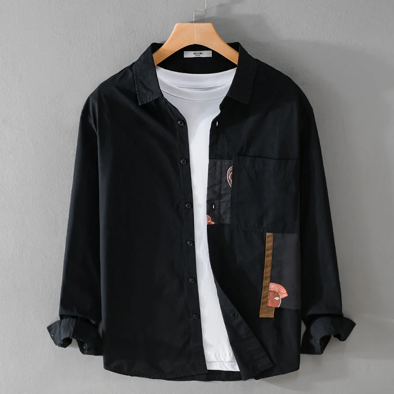100% Cotton New Italy Stylish Patchwork Quality Shirt Men Brand Trendy Long-sleeve Comfortable Top Clothes Plus Size Chemise
100% Cotton New Italy Stylish Patchwork Quality Shirt Men Brand Trendy Long-sleeve Comfortable Top Clothes Plus Size Chemise
