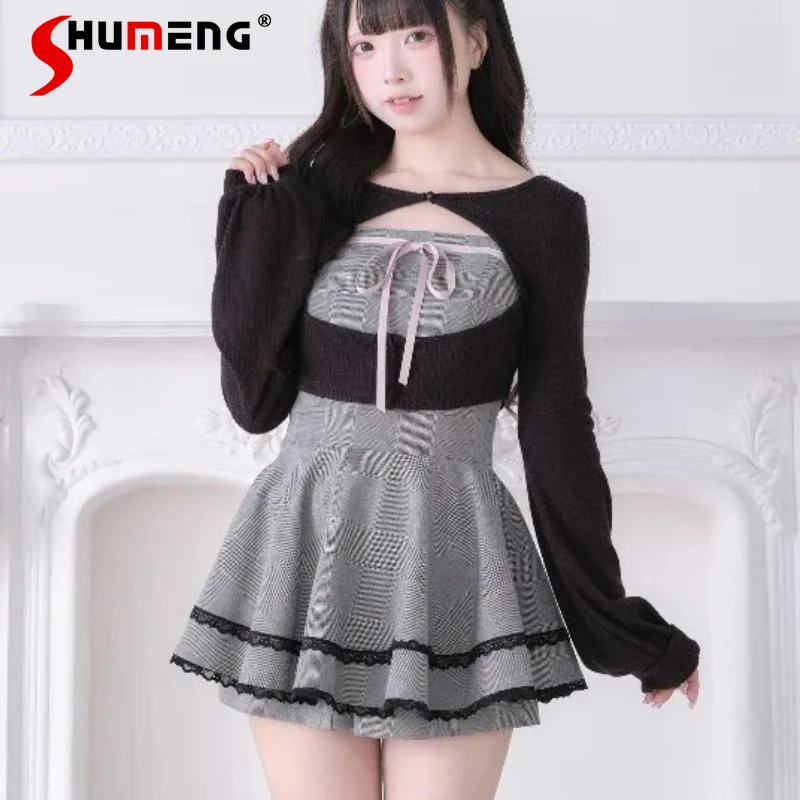 Y2k Clothes Original Japanese Mine Series Mass-produced Lolita Style Straps Dresses Cardigan Dress Shorts 3pcs Set Outfit Ladies
Y2k Clothes Original Japanese Mine Series Mass-produced Lolita Style Straps Dresses Cardigan Dress Shorts 3pcs Set Outfit Ladies