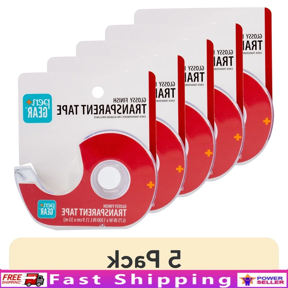 5 Pack Crystal Clear Tape 0.75in x 1300in Strong Adhesion Office Crafting Gift Wrapping General Repairs Transparent Adhesive
5 Pack Crystal Clear Tape 0.75in x 1300in Strong Adhesion Office Crafting Gift Wrapping General Repairs Transparent Adhesive