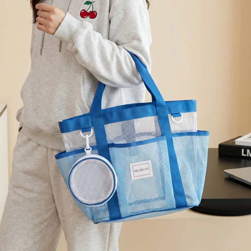 New Portable Outdoor Beach Tote Bag for Women Waterproof Large Capacity Mesh Swimming Bag Summer Travel Handheld Storage Bag
New Portable Outdoor Beach Tote Bag for Women Waterproof Large Capacity Mesh Swimming Bag Summer Travel Handheld Storage Bag