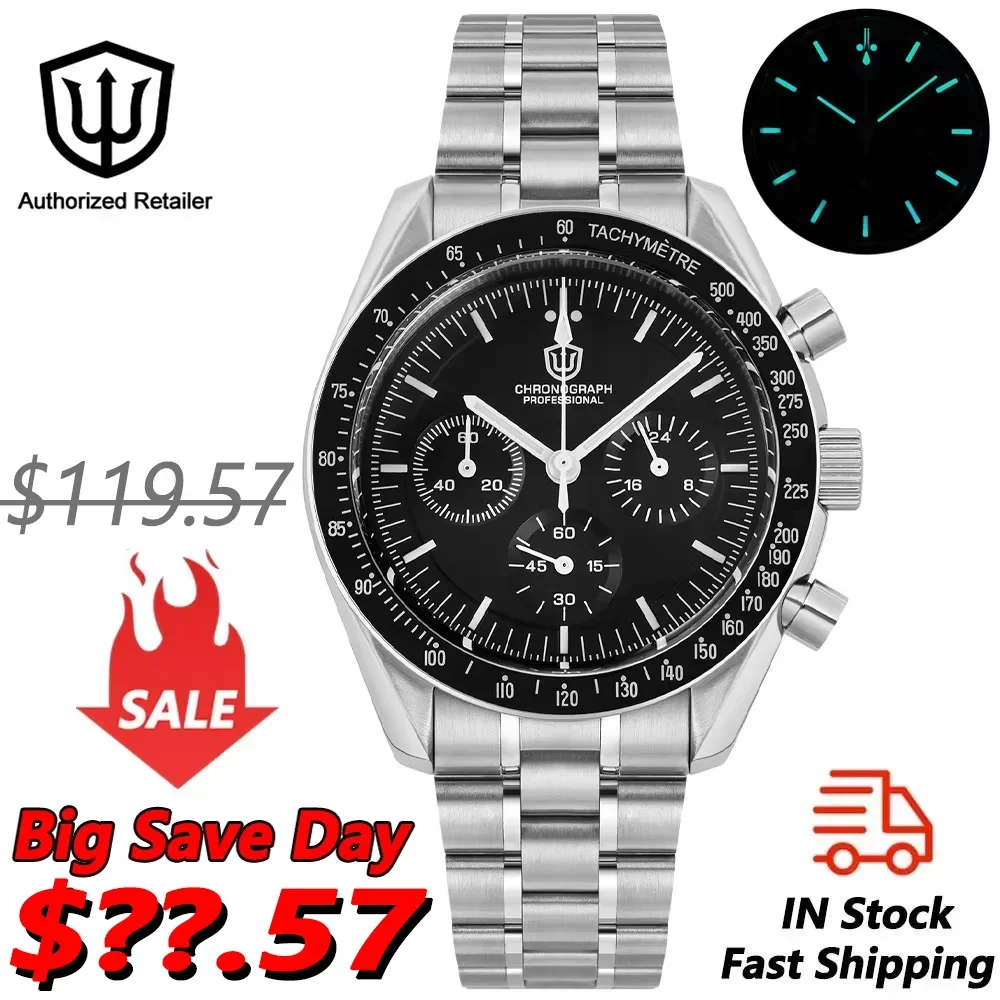 Watchdives WD1860 Кварцевые часы VK63 Механизм хронографа Сапфировое стекло BGW9 Светящиеся 20 бар Водонепроницаемые 40 мм Винтажные часы
Watchdives WD1860 Кварцевые часы VK63 Механизм хронографа Сапфировое стекло BGW9 Светящиеся 20 бар Водонепроницаемые 40 мм Винтажные часы