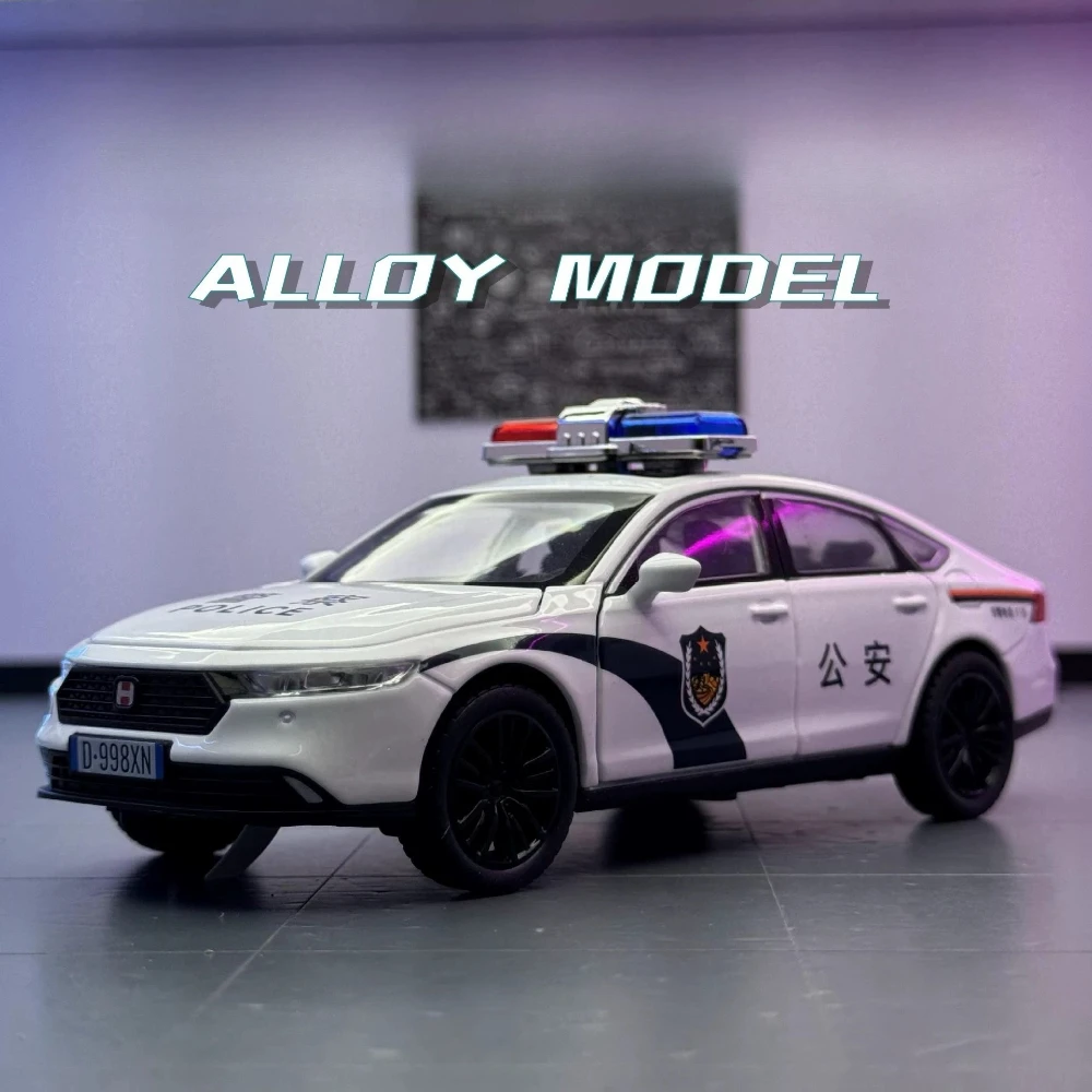 1/32 Honda NSX Accord Police Car Models Toys Diecast Alloy 6 Doors Opened Rubber Tires Sound Light Pull Back Vehicles Gifts Kids
1/32 Honda NSX Accord Police Car Models Toys Diecast Alloy 6 Doors Opened Rubber Tires Sound Light Pull Back Vehicles Gifts Kids